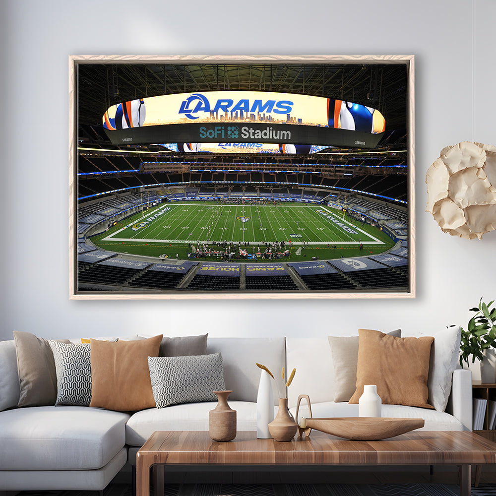 American Football, Stadium Canvas, Sport Art, Framed Canvas Print Wall Art, Floating Frame