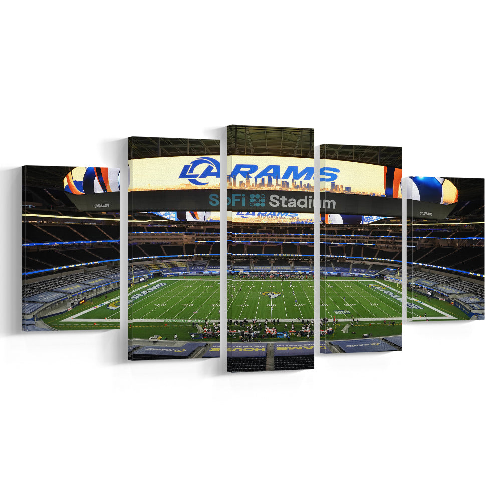 American Football, Stadium Canvas, Sport Art, Gift for him, 5 Panel, Large Canvas, Canvas Print Wall Art