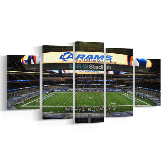 American Football, Stadium Canvas, Sport Art, Gift for him, 5 Panel, Large Canvas, Canvas Print Wall Art