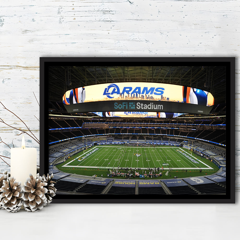 American Football, Stadium Canvas, Sport Art, Framed Canvas Print Wall Art, Floating Frame