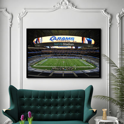 American Football, Stadium Canvas, Sport Art, Gift for him, Framed Art Print Wall Decor, Picture Framed