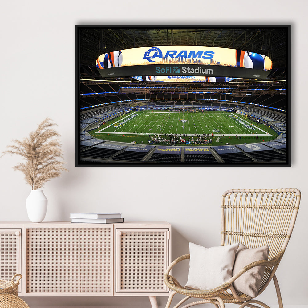 American Football, Stadium Canvas, Sport Art, Framed Canvas Print Wall Art, Floating Frame