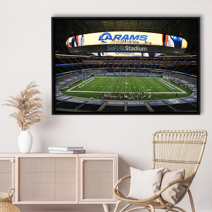 American Football, Stadium Canvas, Sport Art, Framed Canvas Print Wall Art, Floating Frame