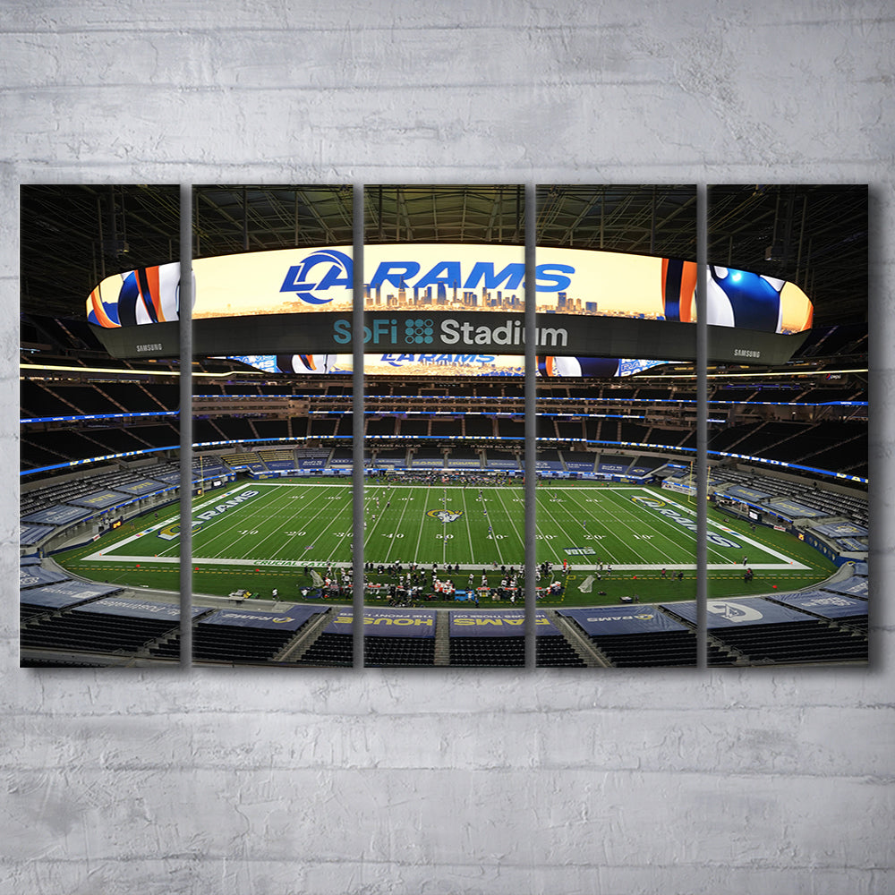 American Football, Stadium Canvas, Sport Art, 5 Panel B, Extra Large Canvas, Canvas Print Wall Art