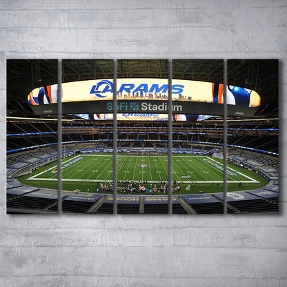 American Football, Stadium Canvas, Sport Art, 5 Panel B, Extra Large Canvas, Canvas Print Wall Art