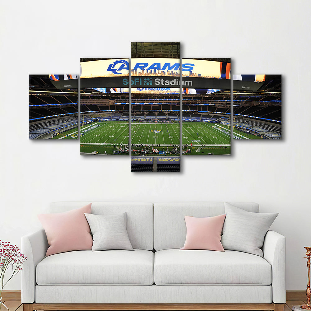 American Football, Stadium Canvas, Sport Art, Gift for him, 5 Panel, Large Canvas, Canvas Print Wall Art