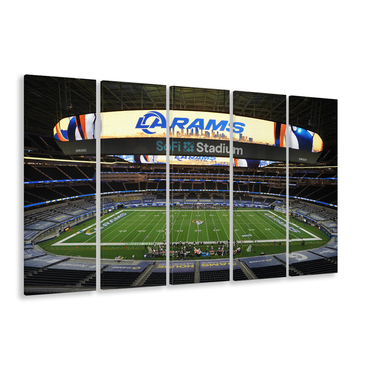 American Football, Stadium Canvas, Sport Art, 5 Panel B, Extra Large Canvas, Canvas Print Wall Art