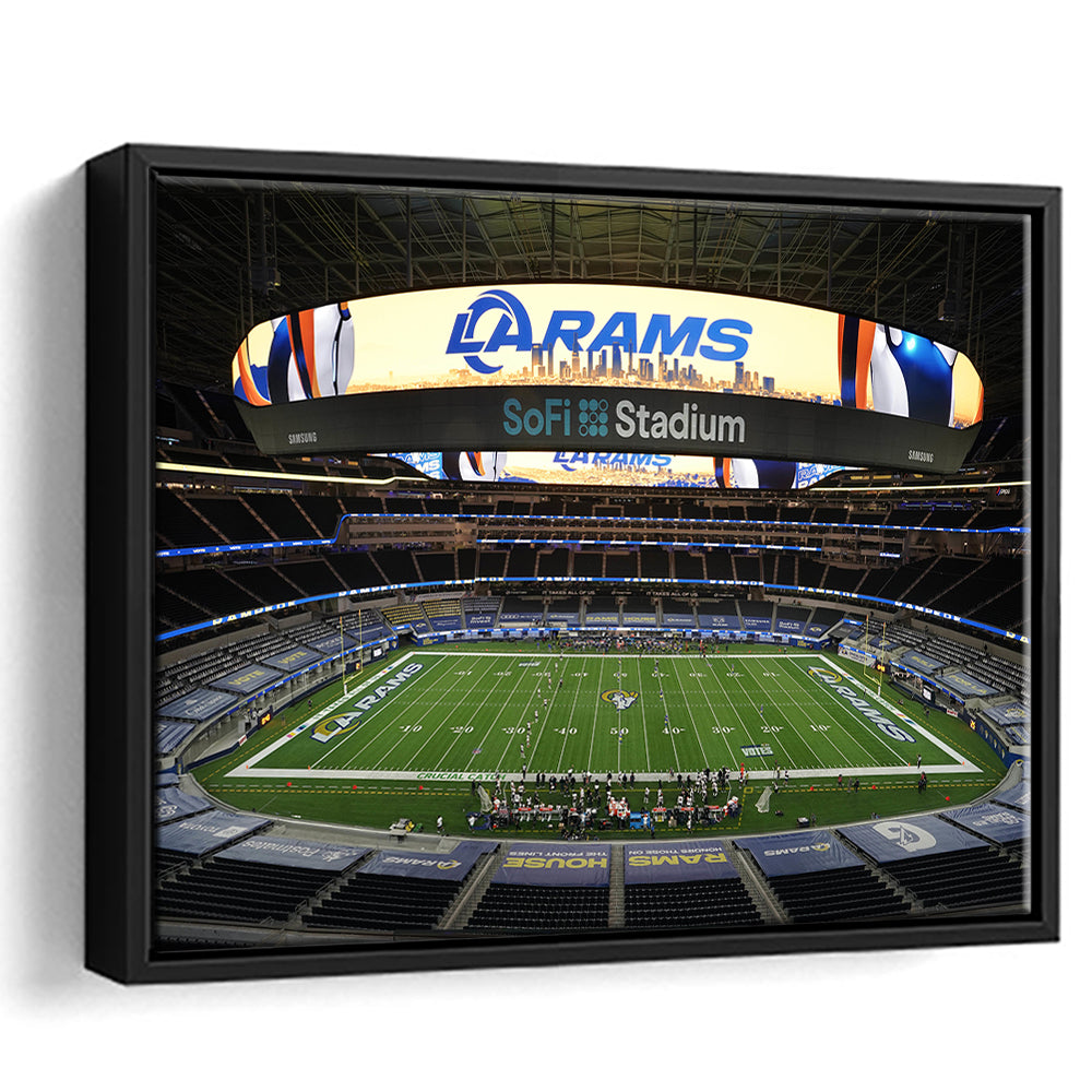 American Football, Stadium Canvas, Sport Art, Framed Canvas Print Wall Art, Floating Frame