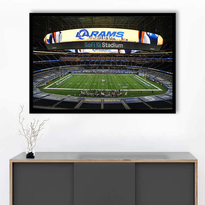 American Football, Stadium Canvas, Sport Art, Gift for him, Framed Art Print Wall Decor, Picture Framed