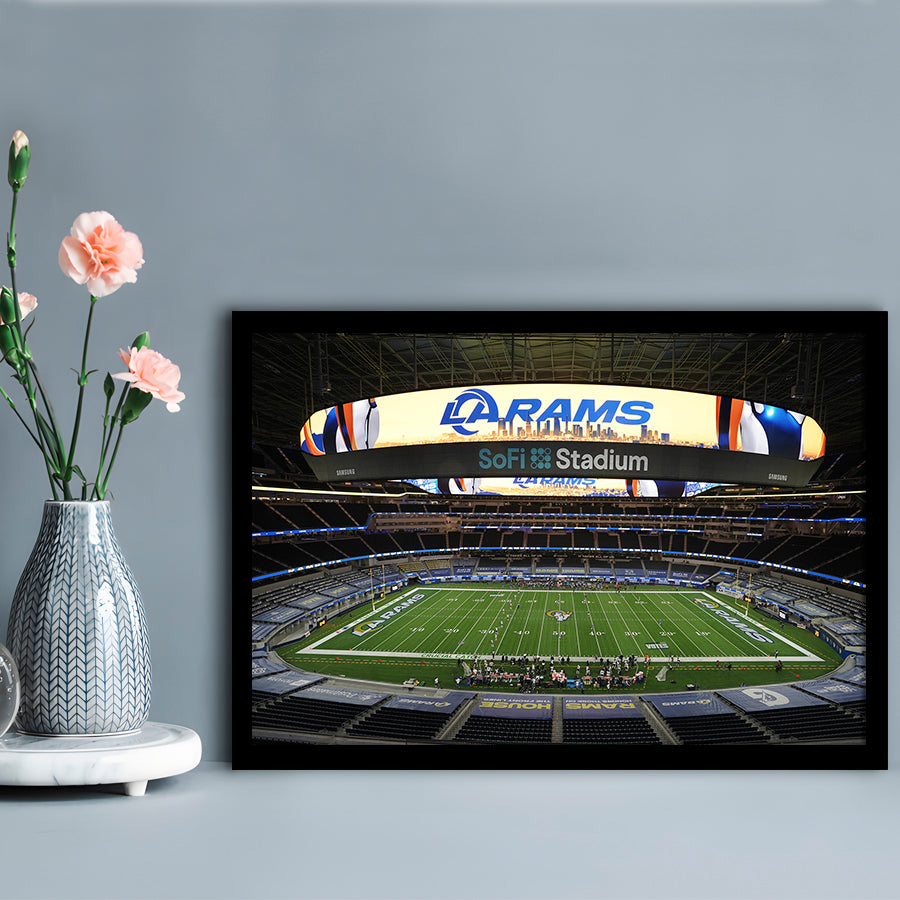 American Football, Stadium Canvas, Sport Art, Gift for him, Framed Art Print Wall Decor, Picture Framed