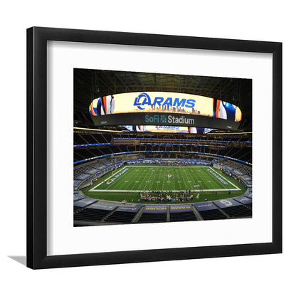 American Football, Stadium Canvas, Sport Art, Gift for him, White Border Framed Art Print Wall Decor