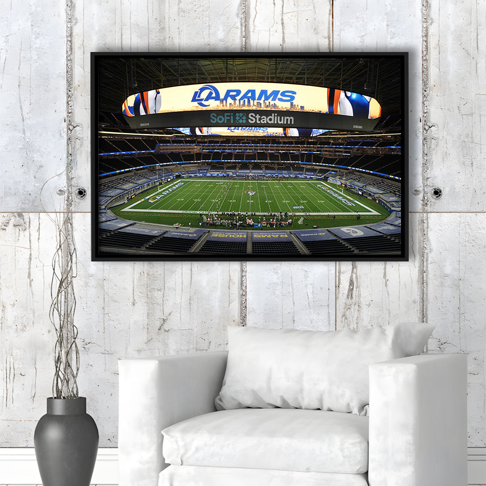 American Football, Stadium Canvas, Sport Art, Framed Canvas Print Wall Art, Floating Frame