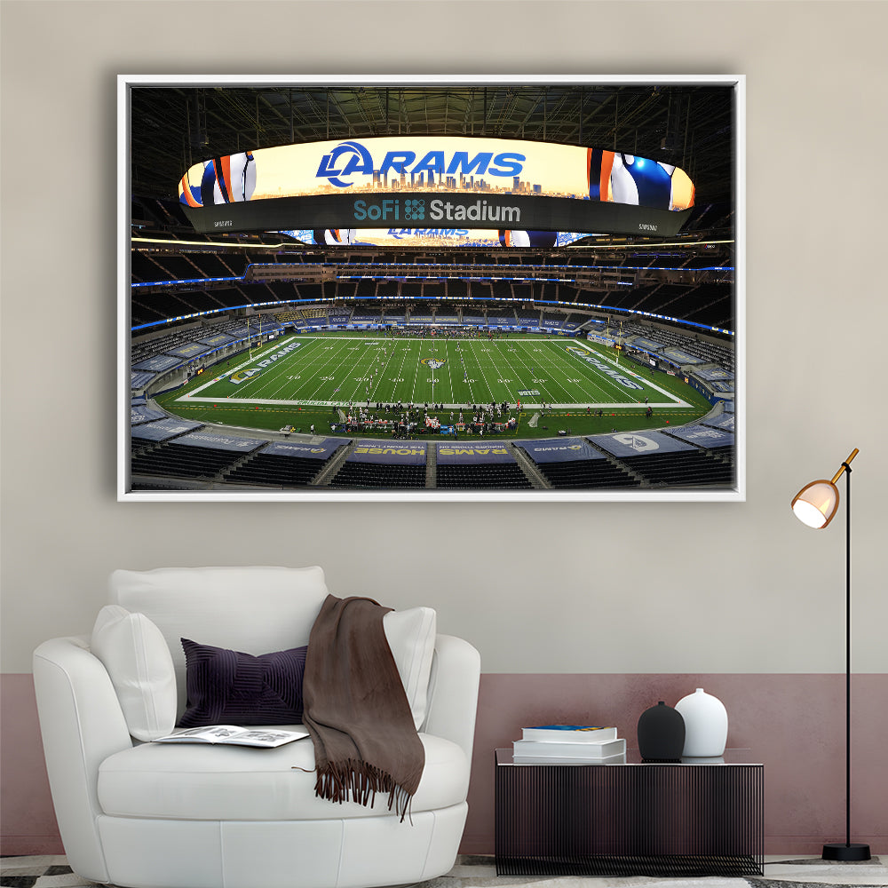 American Football, Stadium Canvas, Sport Art, Framed Canvas Print Wall Art, Floating Frame