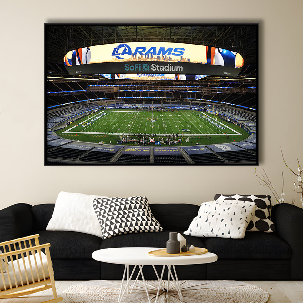 American Football, Stadium Canvas, Sport Art, Framed Canvas Print Wall Art, Floating Frame