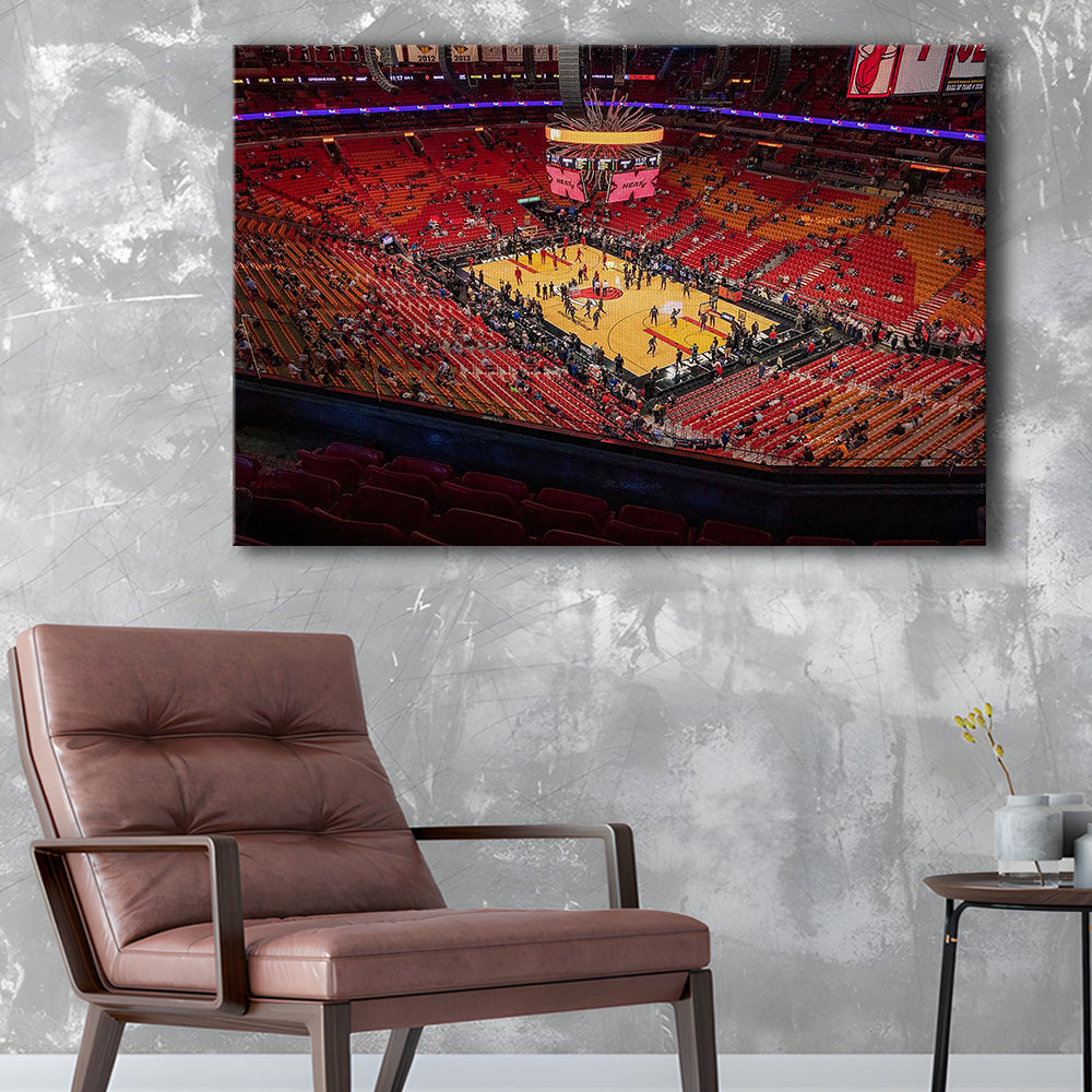 American Heat Airline, Stadium Canvas, Sport Art, Gift for him, Man Cave Decor, Art Print, Canvas Print Wall Art