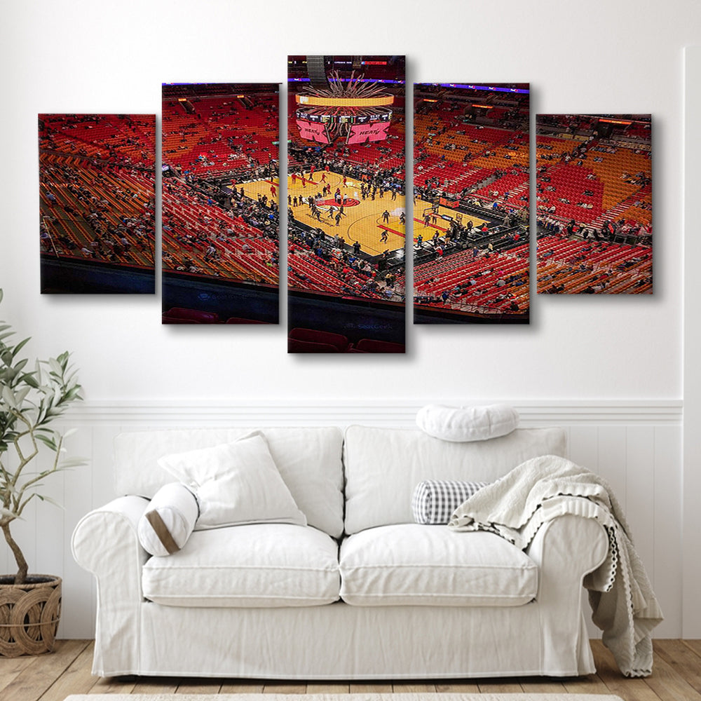 American Heat Airline, Stadium Canvas, Sport Art, Gift for him, 5 Panel, Large Canvas, Canvas Print Wall Art