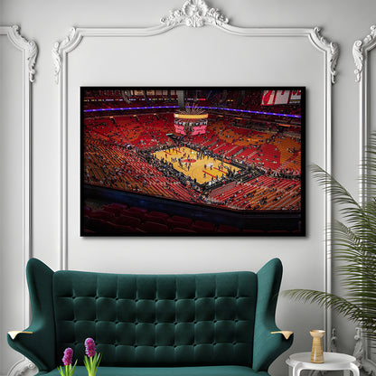 American Heat Airline, Stadium Canvas, Sport Art, Gift for him, Framed Art Print Wall Decor, Picture Framed