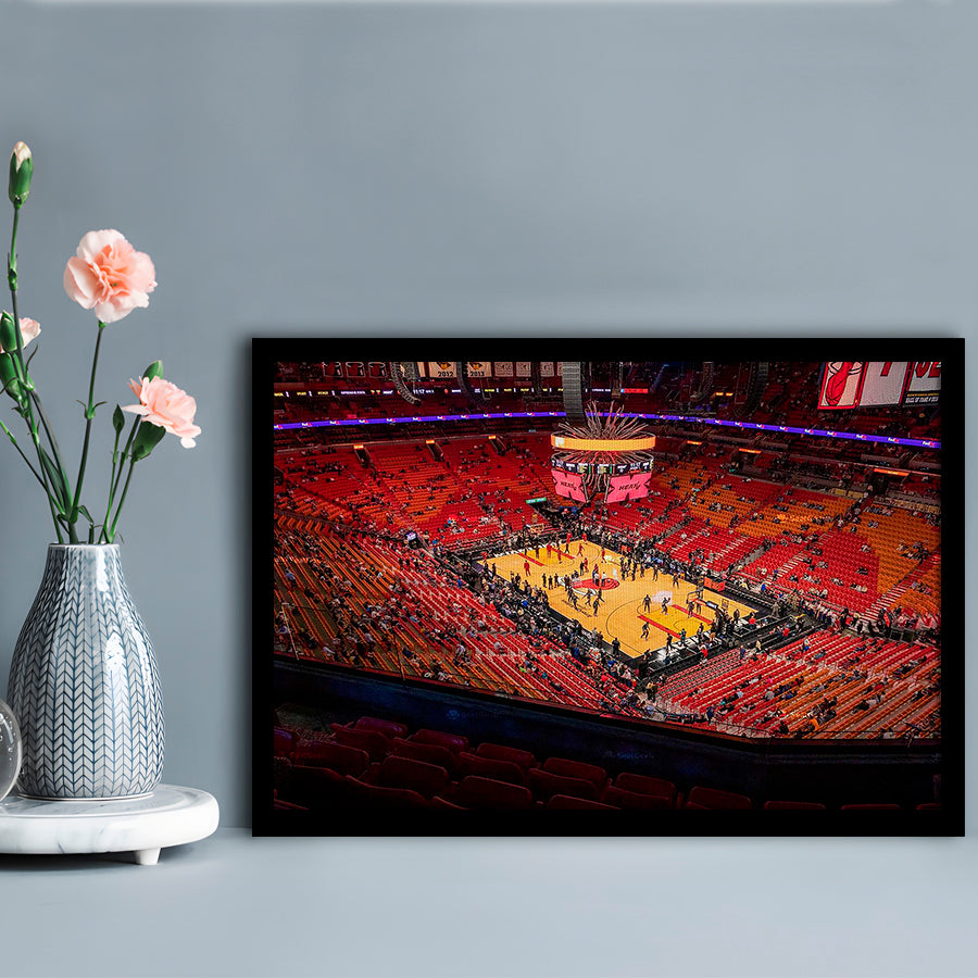 American Heat Airline, Stadium Canvas, Sport Art, Gift for him, Framed Art Print Wall Decor, Picture Framed