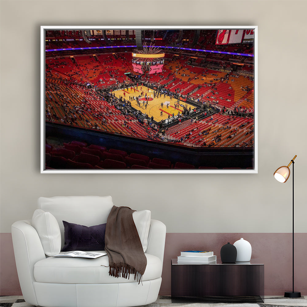 American Heat Airline, Stadium Canvas, Sport Art, Framed Canvas Print Wall Art, Floating Frame
