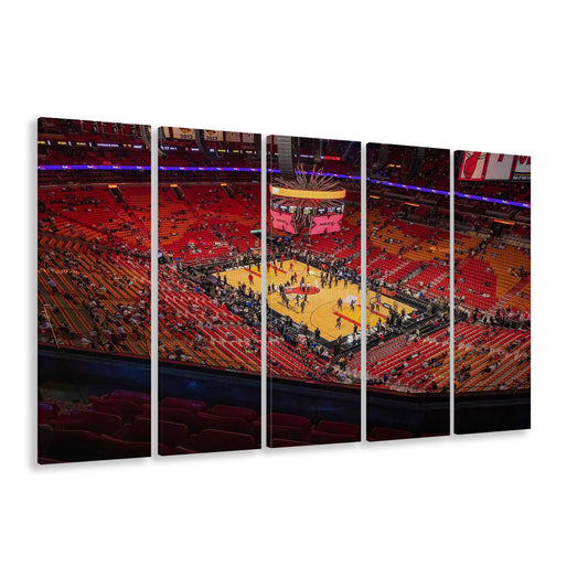American Heat Airline, Stadium Canvas, Sport Art, 5 Panel B, Extra Large Canvas, Canvas Print Wall Art