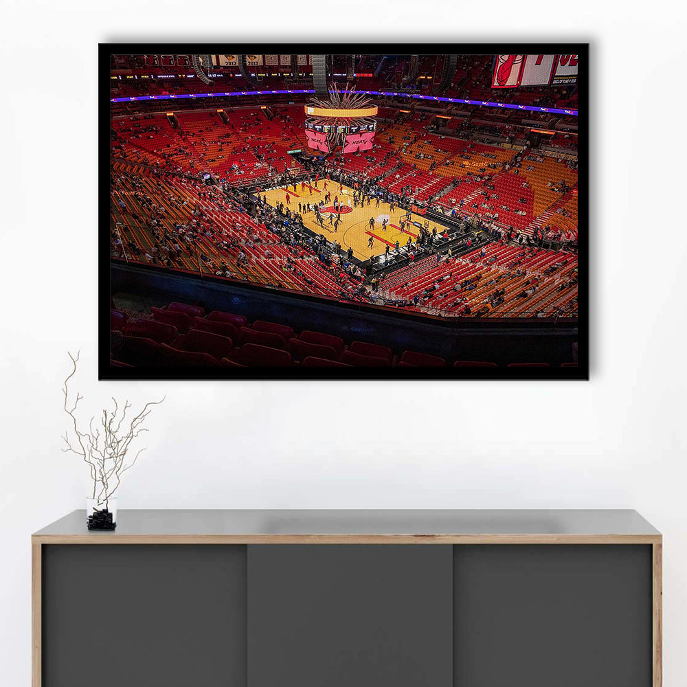 American Heat Airline, Stadium Canvas, Sport Art, Gift for him, Framed Art Print Wall Decor, Picture Framed