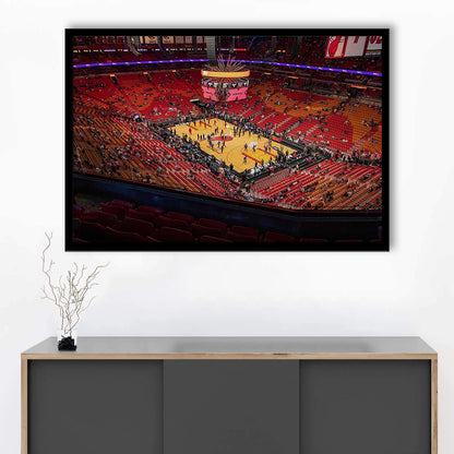 American Heat Airline, Stadium Canvas, Sport Art, Gift for him, Framed Art Print Wall Decor, Picture Framed