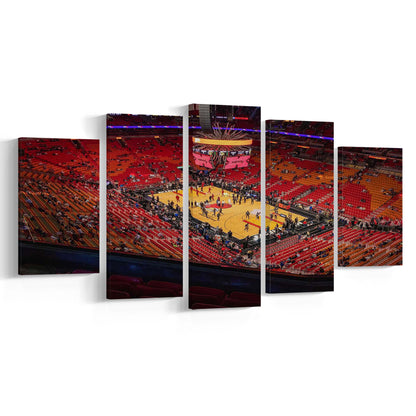 American Heat Airline, Stadium Canvas, Sport Art, Gift for him, 5 Panel, Large Canvas, Canvas Print Wall Art