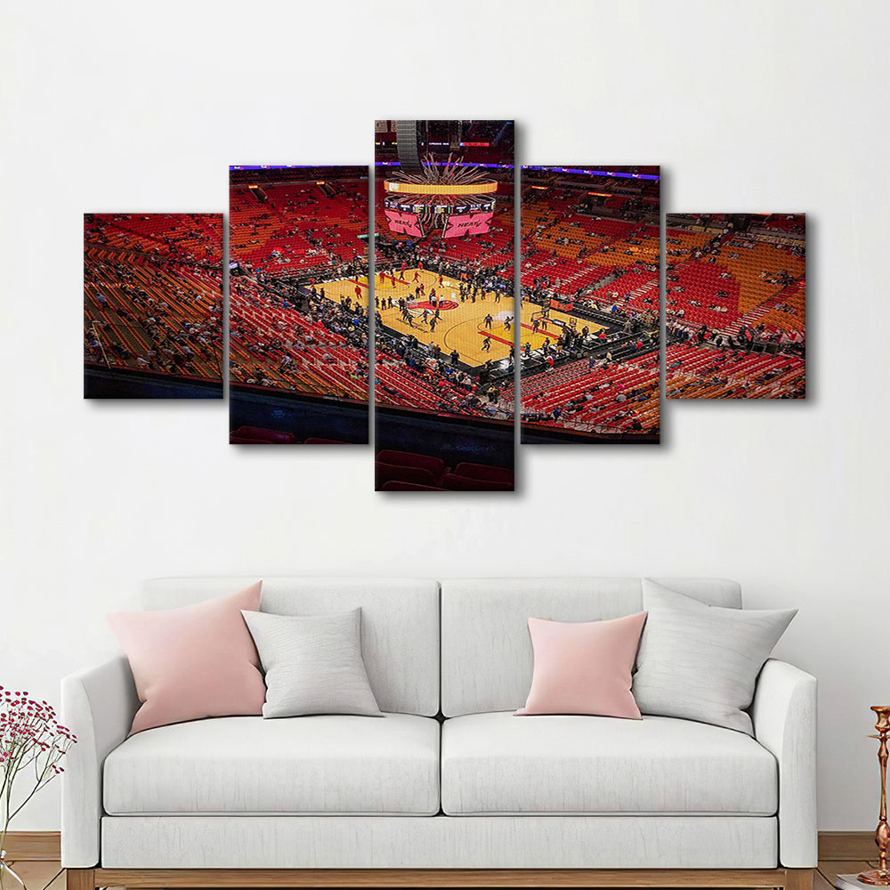 American Heat Airline, Stadium Canvas, Sport Art, Gift for him, 5 Panel, Large Canvas, Canvas Print Wall Art