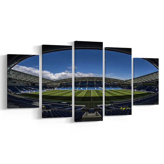 Amex Stadium, Stadium Canvas, Sport Art, Gift for him, 5 Panel, Large Canvas, Canvas Print Wall Art