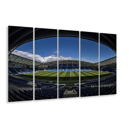 Amex Stadium, Stadium Canvas, Sport Art, 5 Panel B, Extra Large Canvas, Canvas Print Wall Art