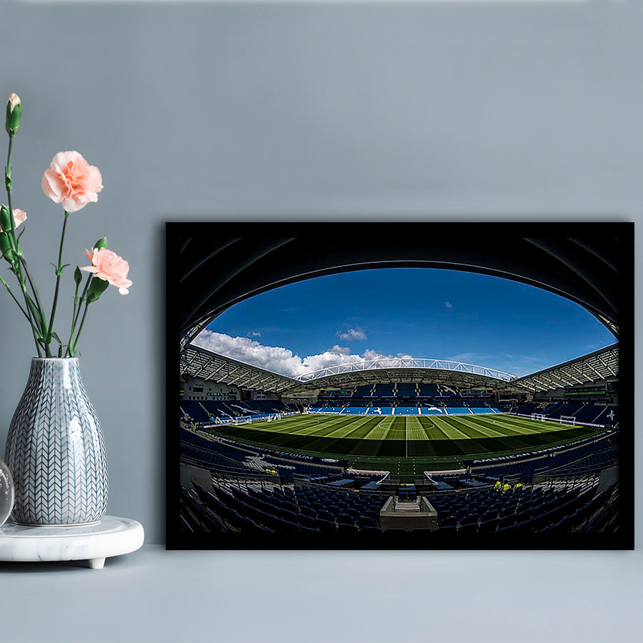 Amex Stadium, Stadium Canvas, Sport Art, Gift for him, Framed Art Print Wall Decor, Picture Framed