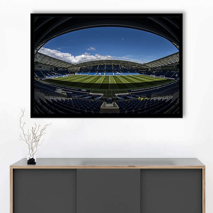 Amex Stadium, Stadium Canvas, Sport Art, Gift for him, Framed Art Print Wall Decor, Picture Framed