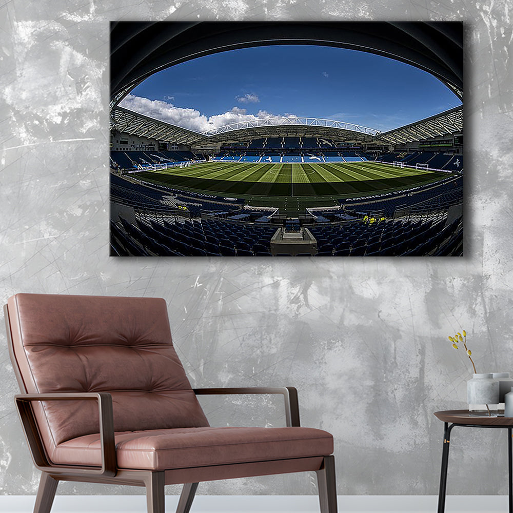 Amex Stadium, Stadium Canvas, Sport Art, Gift for him, Man Cave Decor, Art Print, Canvas Print Wall Art