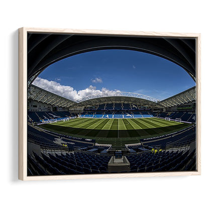 Amex Stadium, Stadium Canvas, Sport Art, Framed Canvas Print Wall Art, Floating Frame