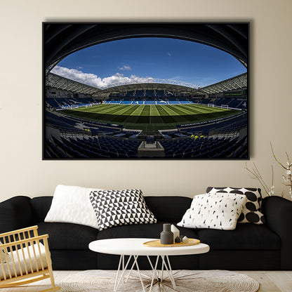 Amex Stadium, Stadium Canvas, Sport Art, Framed Canvas Print Wall Art, Floating Frame