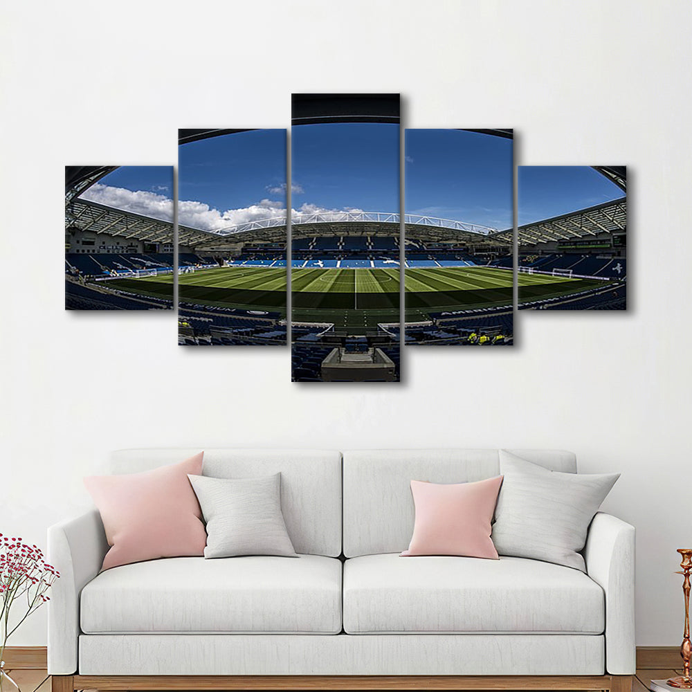 Amex Stadium, Stadium Canvas, Sport Art, Gift for him, 5 Panel, Large Canvas, Canvas Print Wall Art