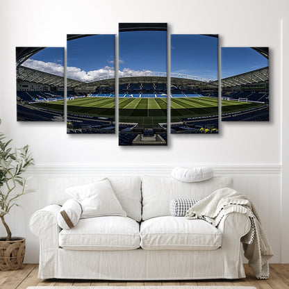 Amex Stadium, Stadium Canvas, Sport Art, Gift for him, 5 Panel, Large Canvas, Canvas Print Wall Art