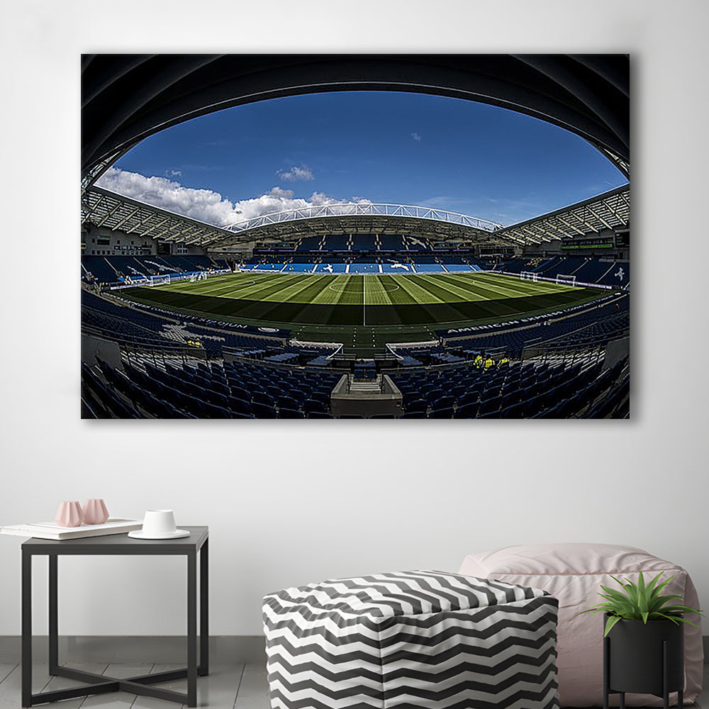 Amex Stadium, Stadium Canvas, Sport Art, Gift for him, Man Cave Decor, Art Print, Canvas Print Wall Art