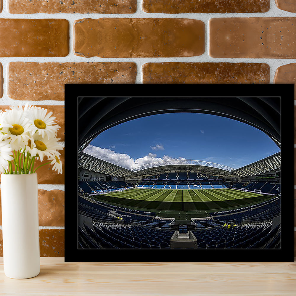 Amex Stadium, Stadium Canvas, Sport Art, Gift for him, Framed Art Print Wall Decor, Picture Framed