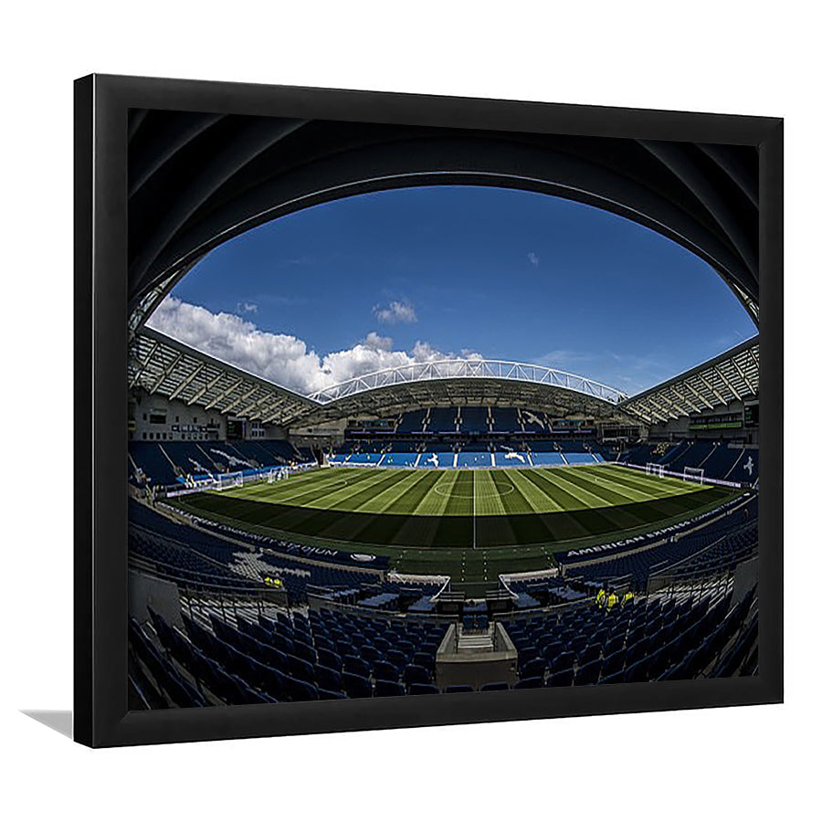 Amex Stadium, Stadium Canvas, Sport Art, Gift for him, Framed Art Print Wall Decor, Picture Framed