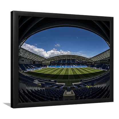 Amex Stadium, Stadium Canvas, Sport Art, Gift for him, Framed Art Print Wall Decor, Picture Framed