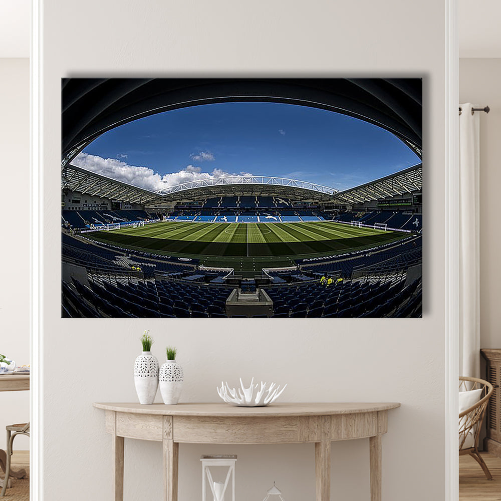 Amex Stadium, Stadium Canvas, Sport Art, Gift for him, Man Cave Decor, Art Print, Canvas Print Wall Art
