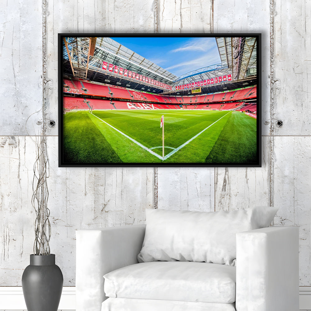 Amsterdam Arena, Stadium Canvas, Sport Art, Framed Canvas Print Wall Art, Floating Frame