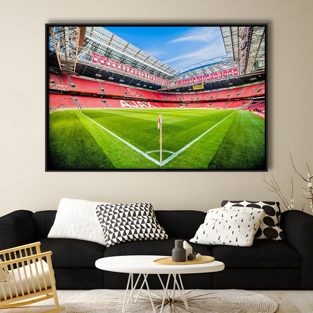 Amsterdam Arena, Stadium Canvas, Sport Art, Framed Canvas Print Wall Art, Floating Frame