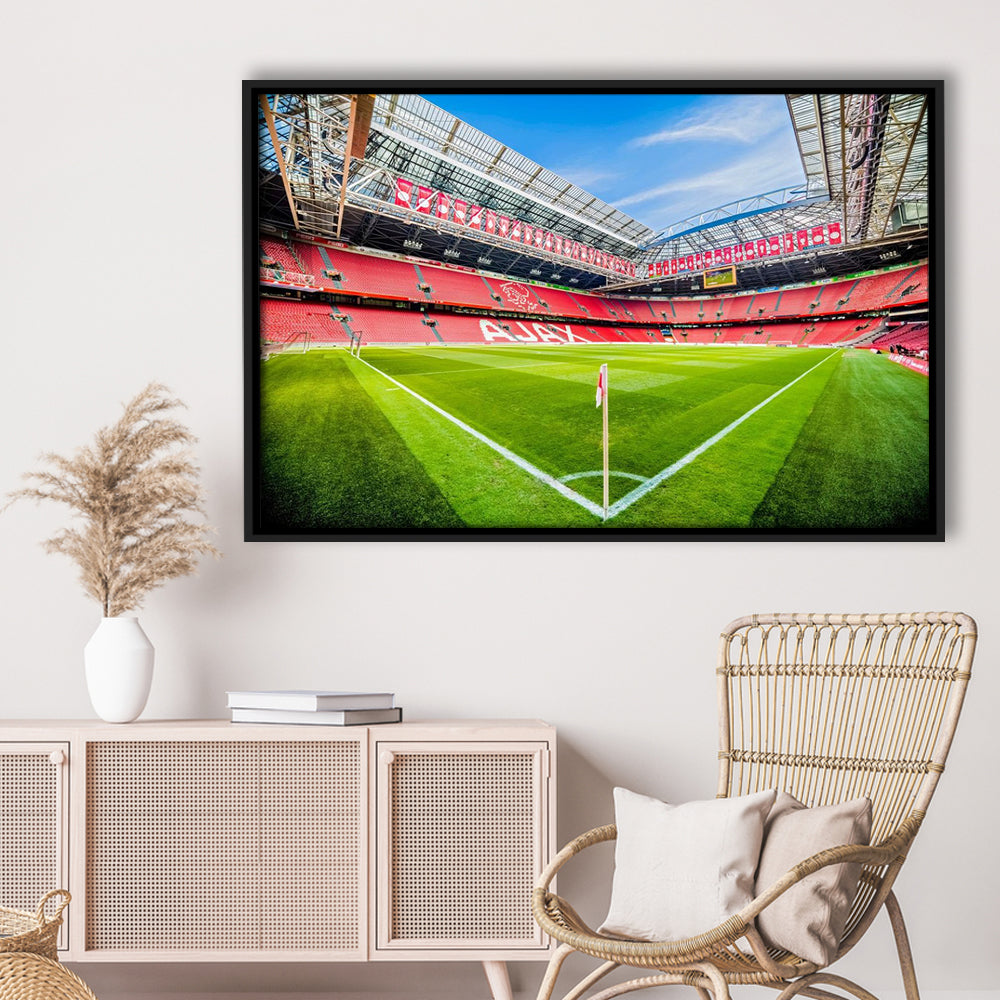 Amsterdam Arena, Stadium Canvas, Sport Art, Framed Canvas Print Wall Art, Floating Frame