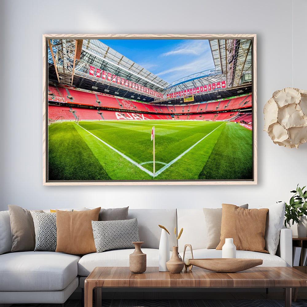 Amsterdam Arena, Stadium Canvas, Sport Art, Framed Canvas Print Wall Art, Floating Frame