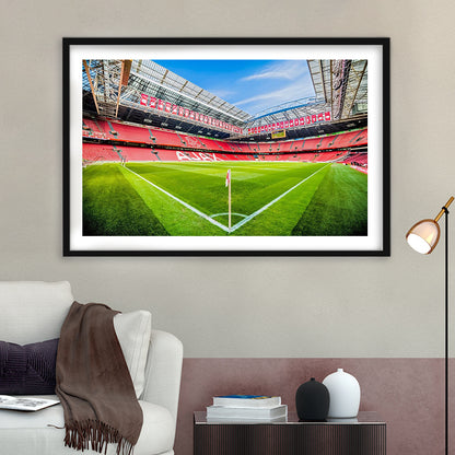 Amsterdam Arena, Stadium Canvas, Sport Art, Gift for him, White Border Framed Art Print Wall Decor