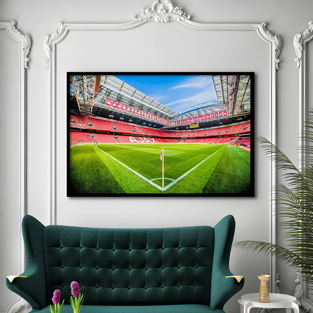 Amsterdam Arena, Stadium Canvas, Sport Art, Gift for him, Framed Art Print Wall Decor, Picture Framed