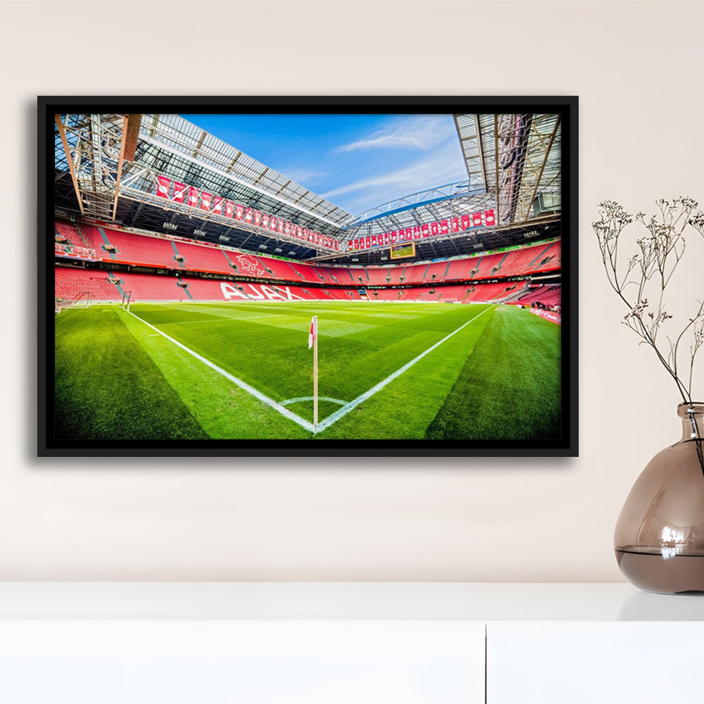 Amsterdam Arena, Stadium Canvas, Sport Art, Framed Canvas Print Wall Art, Floating Frame