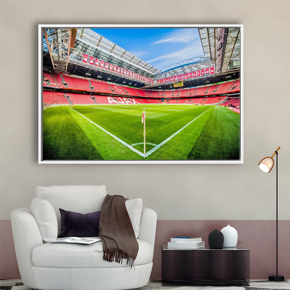 Amsterdam Arena, Stadium Canvas, Sport Art, Framed Canvas Print Wall Art, Floating Frame